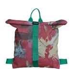 Rucsac Handmade tip Backpack, Rosu Intens Abstract, Multicolor, 45x37 cm fotografia produsului