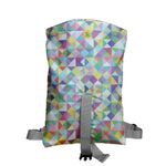 Rucsac Handmade Backpack Abstract, Abundenta de Triunghiuri Subtile, Multicolor, 45x37 cm fotografia produsului View 3 S