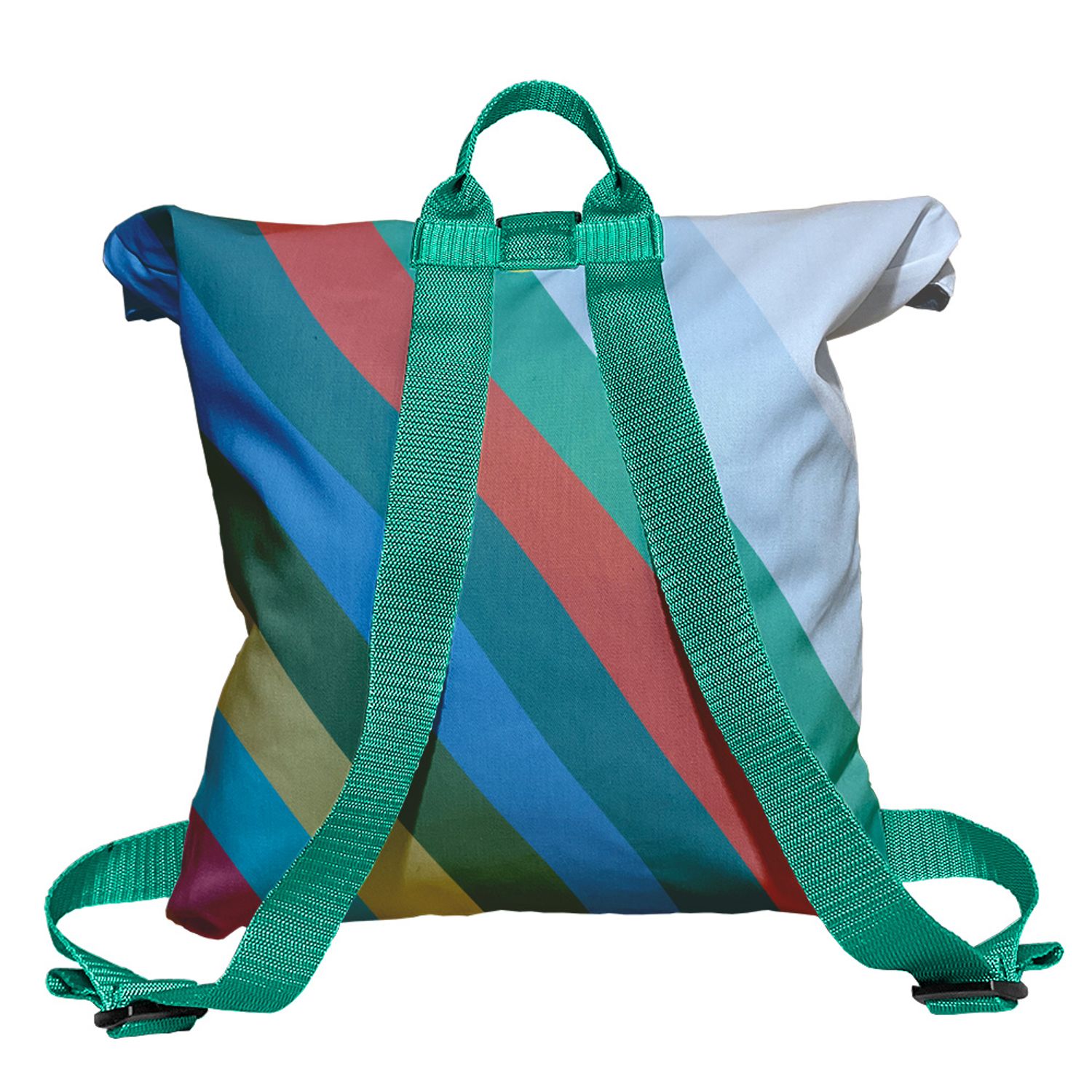 Rucsac Handmade Backpack Abstract, Avalansa de Culori, Multicolor, 45x37 cm fotografia produsului View 2 L