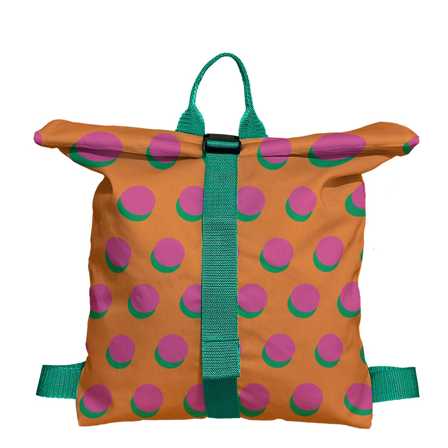 Rucsac Handmade Backpack Abstract, Cercuri Colorate, Multicolor, 45x37 cm fotografia produsului