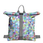 Rucsac Handmade Backpack Abstract, Abundenta de Triunghiuri Subtile, Multicolor, 45x37 cm fotografia produsului