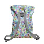 Rucsac Handmade Backpack Abstract, Abundenta de Triunghiuri Subtile, Multicolor, 45x37 cm fotografia produsului View 4 S
