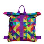 Rucsac Handmade Backpack Abstract, Rubix Cube, Multicolor, 45x37 cm fotografia produsului