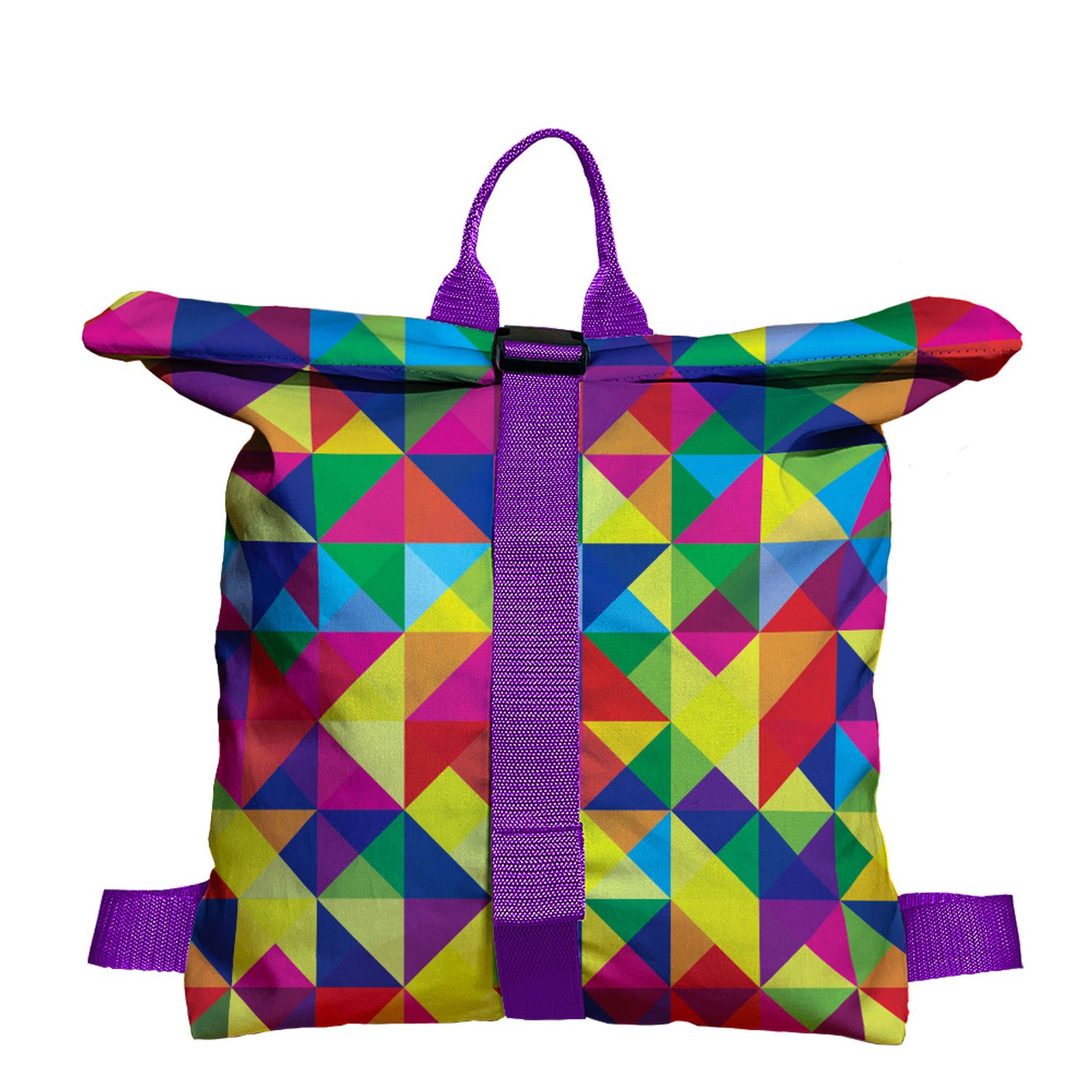 Rucsac Handmade Backpack Abstract, Rubix Cube, Multicolor, 45x37 cm fotografia produsului