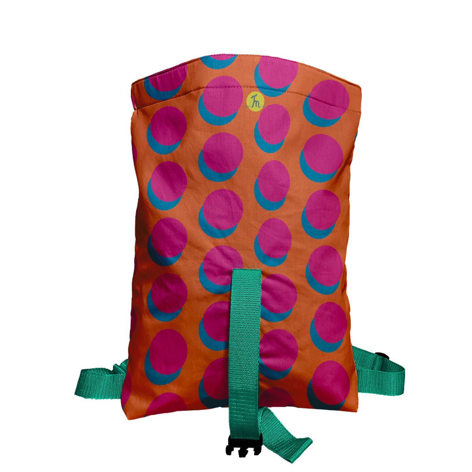 Rucsac Handmade Backpack Abstract, Cercuri Mari, Multicolor, 45x37 cm fotografia produsului View 3 L