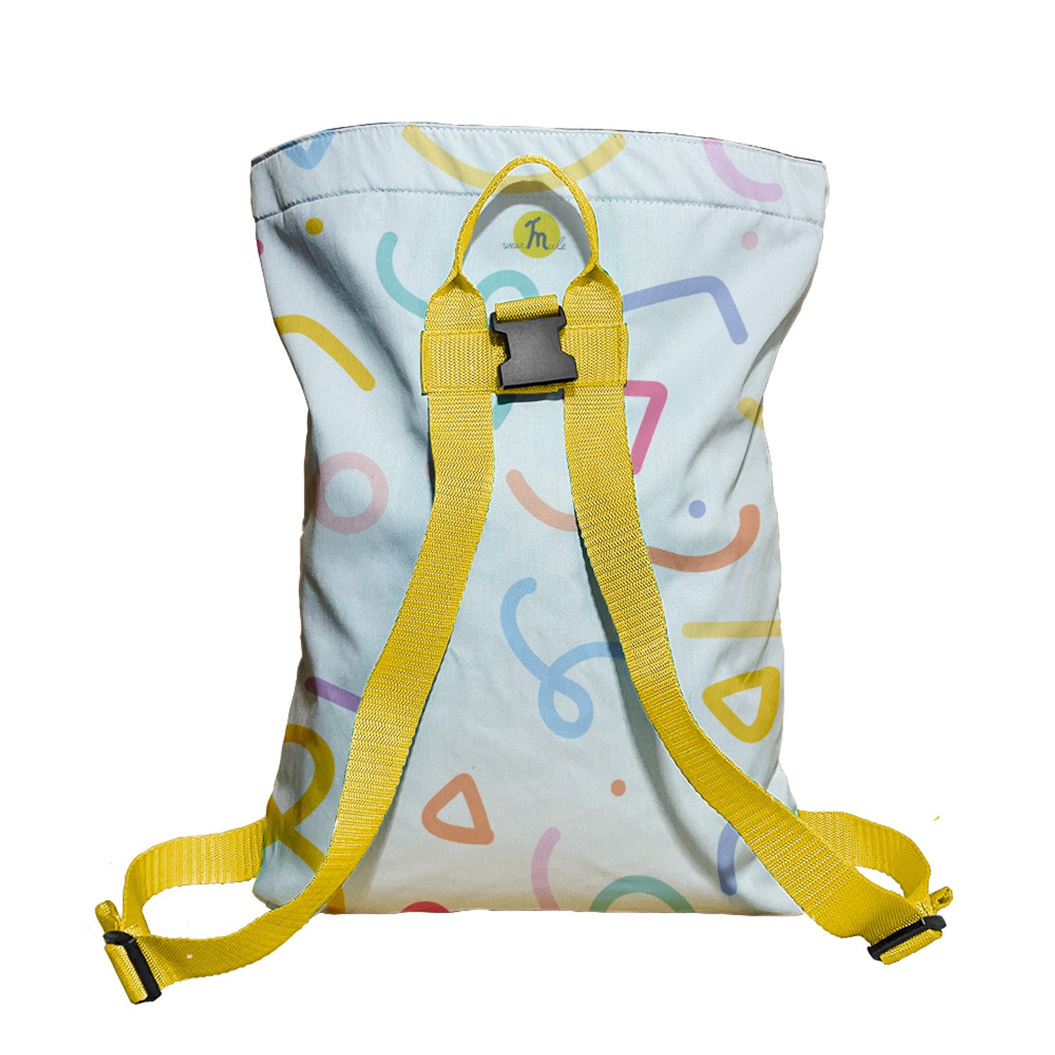 Rucsac Handmade Backpack Abstract, Forme Desen de Copii, Multicolor, 45x37 cm fotografia produsului View 4 L