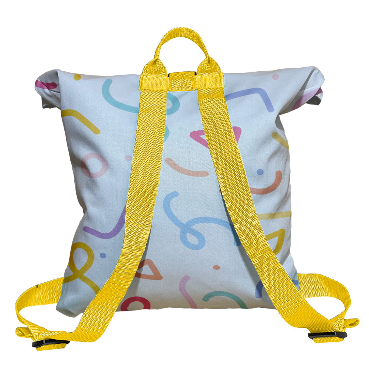 Rucsac Handmade Backpack Abstract, Forme Desen de Copii, Multicolor, 45x37 cm fotografia produsului View 2 L