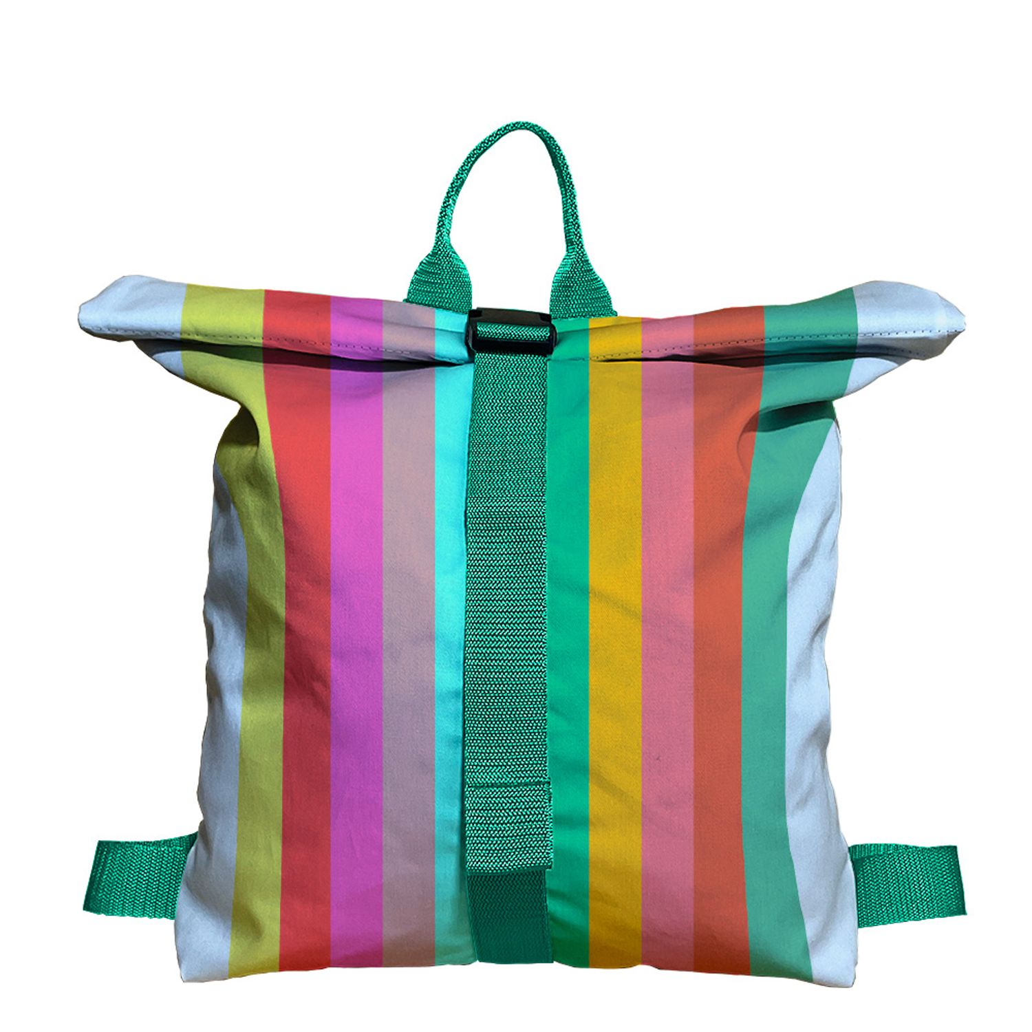 Rucsac Handmade Backpack Abstract, Curcubeu Feel the Rainbow, Multicolor, 45x37 cm fotografia produsului