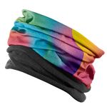 Esarfa Circulara tip Guler Handmade cu Polar pentru Vreme Rece, Abstract Forme Abstracte, Multicolor, 60x25 cm fotografia produsului View 2 S