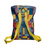 Rucsac Handmade tip Backpack, Desen Geometric Colori Copii, Multicolor, 45x37 cm fotografia produsului View 4 S