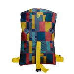 Rucsac Handmade tip Backpack, Desen Geometric Colori Copii, Multicolor, 45x37 cm fotografia produsului View 3 S