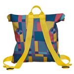 Rucsac Handmade tip Backpack, Desen Geometric Colori Copii, Multicolor, 45x37 cm fotografia produsului View 2 S