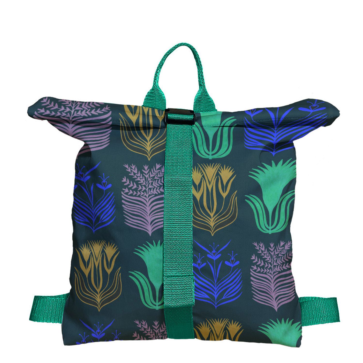 Rucsac Handmade tip Backpack, Botanic Flori de pe Marte, Multicolor, 45x37 cm fotografia produsului