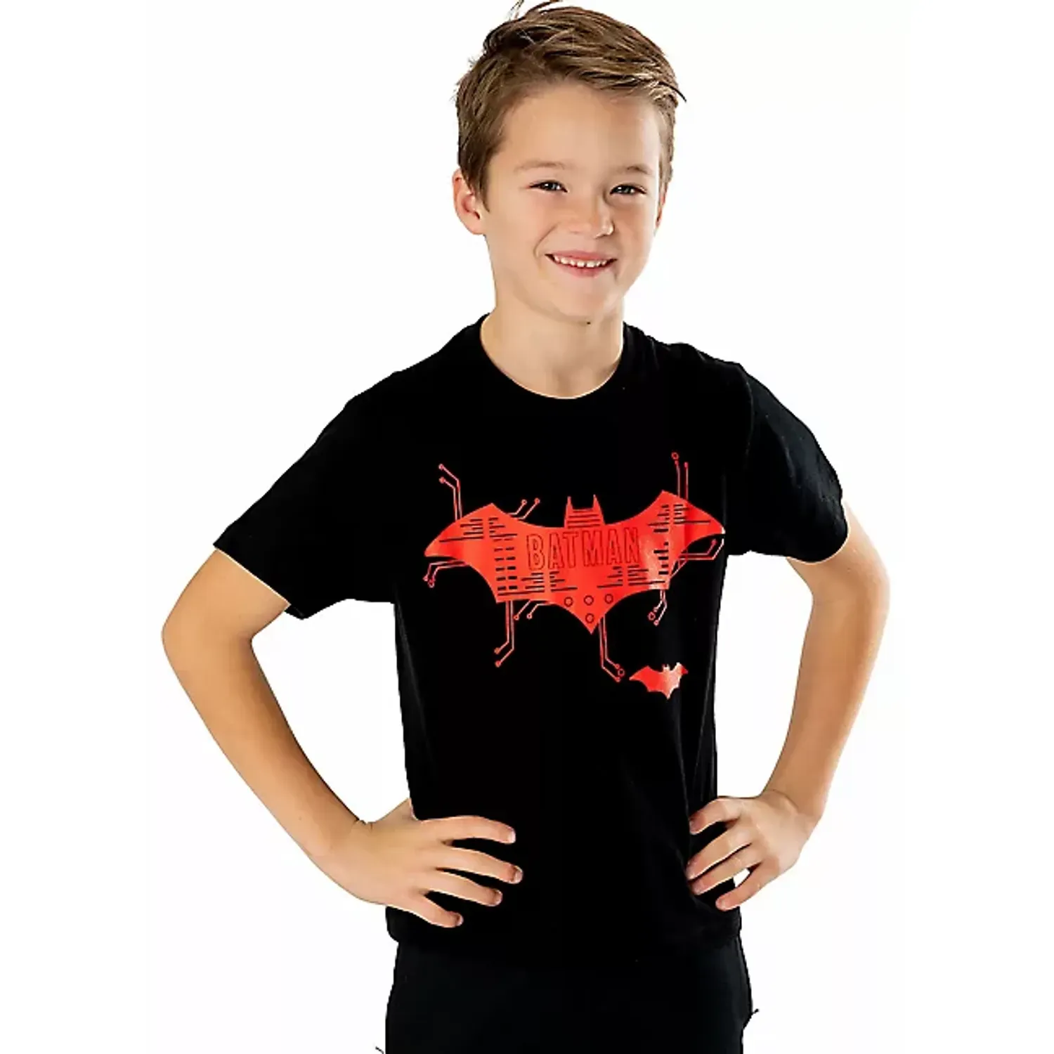Tricou bumbac DC Batman Logo Kids pentru copii 130 cm, 8 ani fotografia produsului