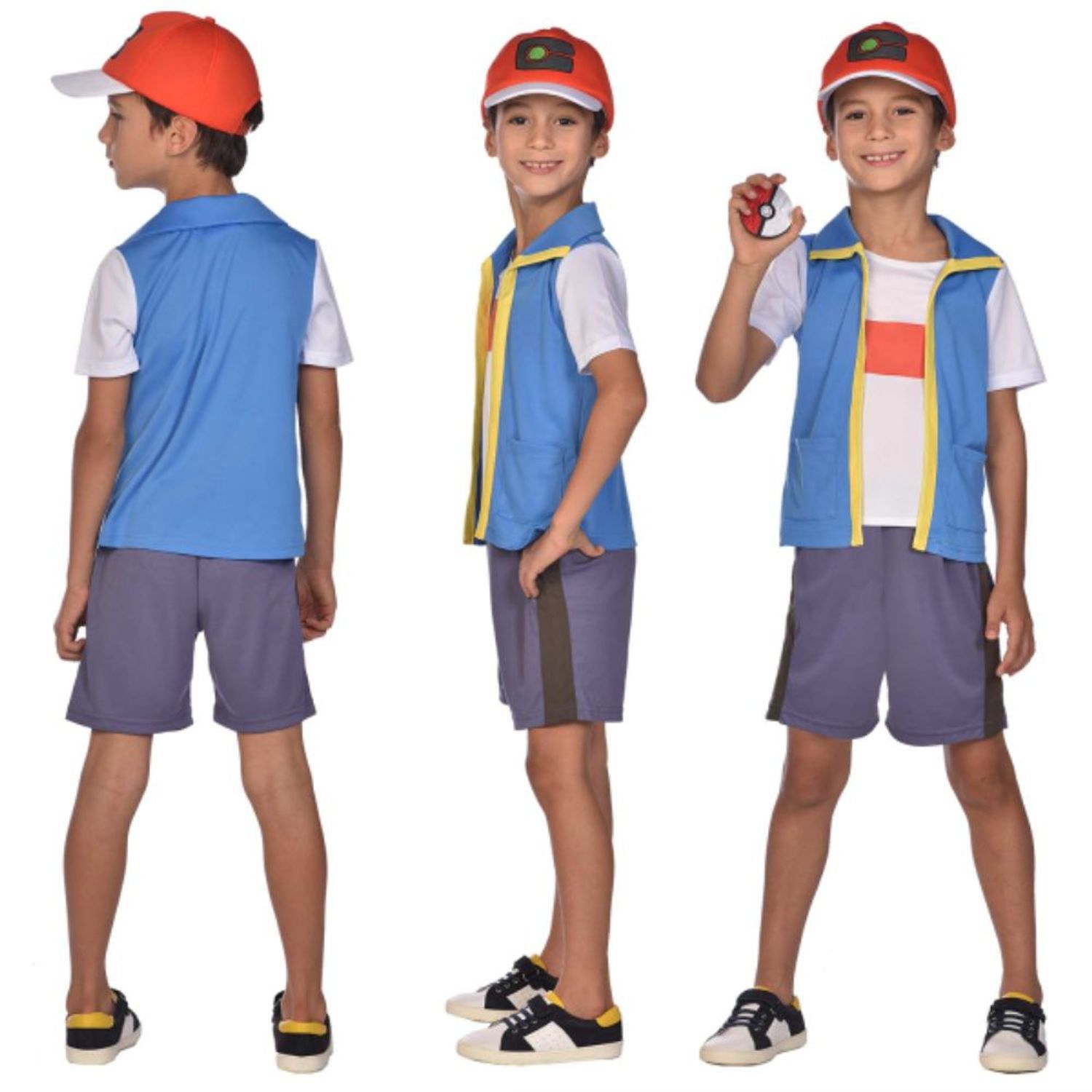 Costum Ash Pokemon pentru copii 3-4 ani 104 cm fotografia produsului View 5 L