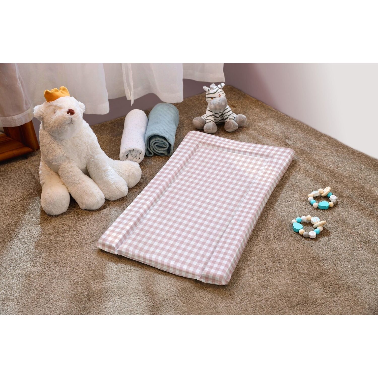 Saltea infasat M, 38x70 cm, Pink Gingham fotografia produsului