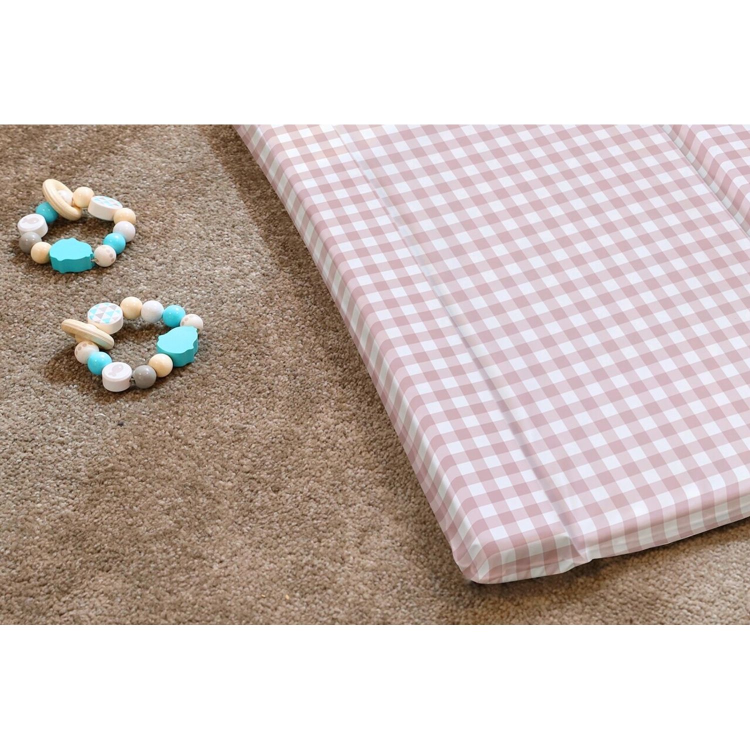 Saltea infasat M, 38x70 cm, Pink Gingham fotografia produsului View 3 L