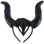 Bentita cu coarne Eventy pentru Halloween, 23cm, negru argintiu fotografia produsului