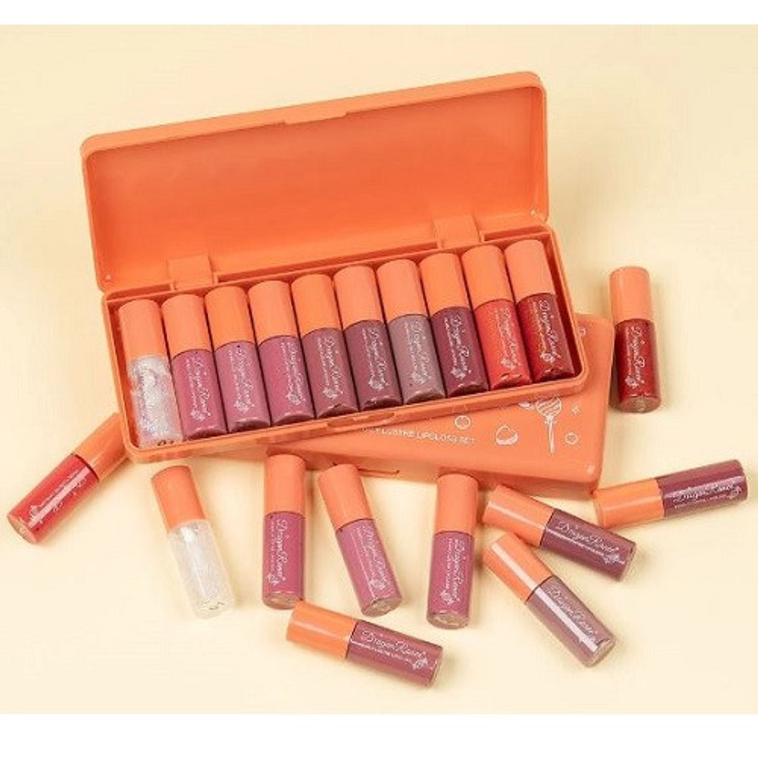 Set 10 rujuri de buze lichide, Ranee, Pearly lustre Lipgloss, Multicolor fotografia produsului View 2 L