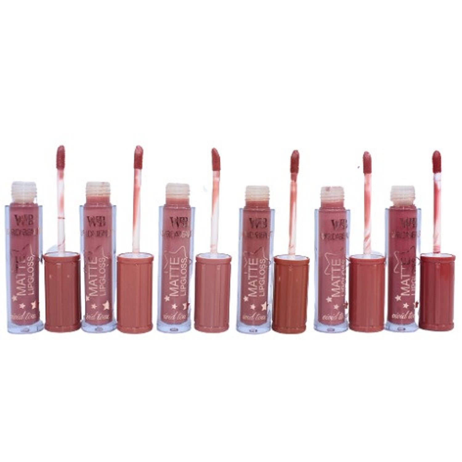 Set 6 luciuri de buze mate, Makeup, Matte Lipgloss, Vivid Touch, Natural fotografia produsului