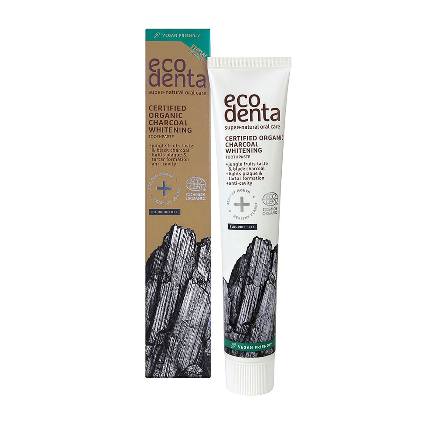 Pasta de Dinti Organica pentru Albire cu Carbune, Ecodenta, 75 ml fotografia produsului View 2 L