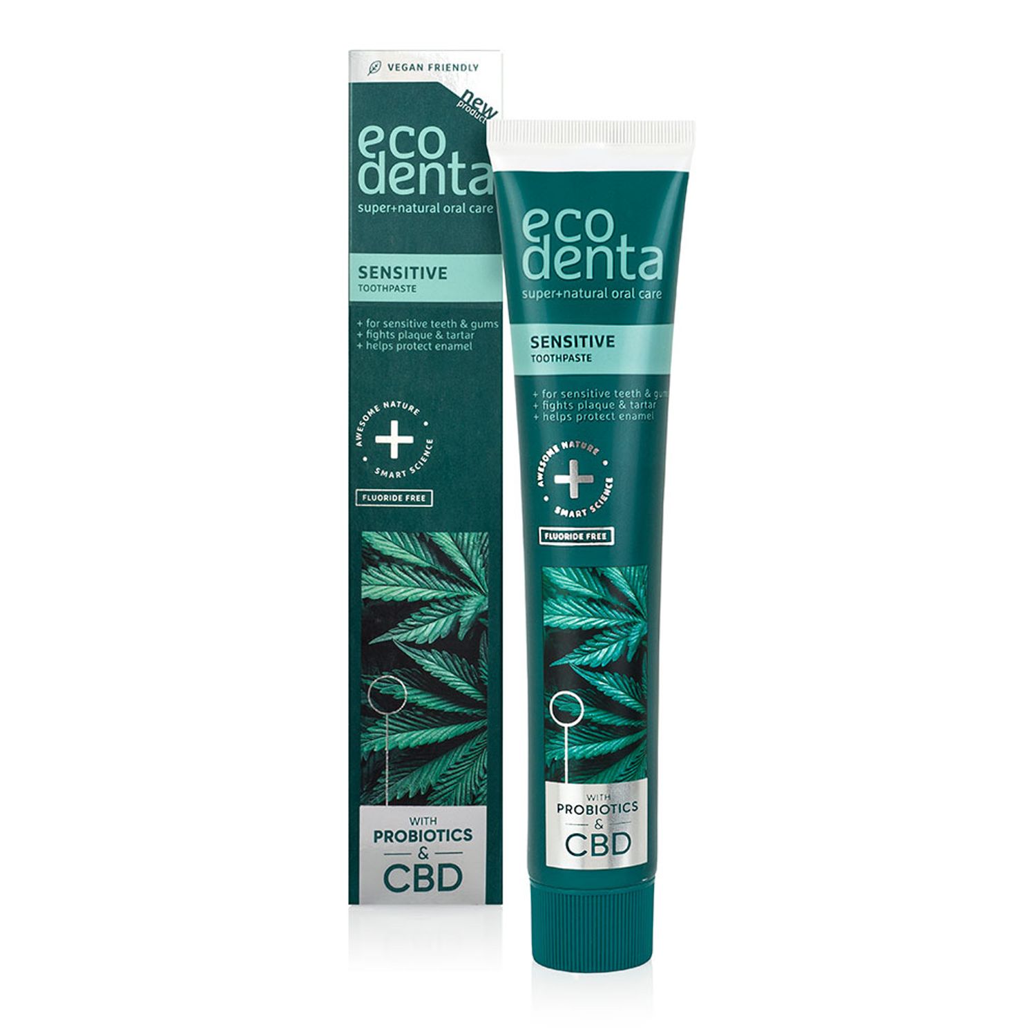 Pasta pentru Dinti Sensibili, cu CBD si Probiotice, Ecodenta, 75 ml fotografia produsului View 2 L