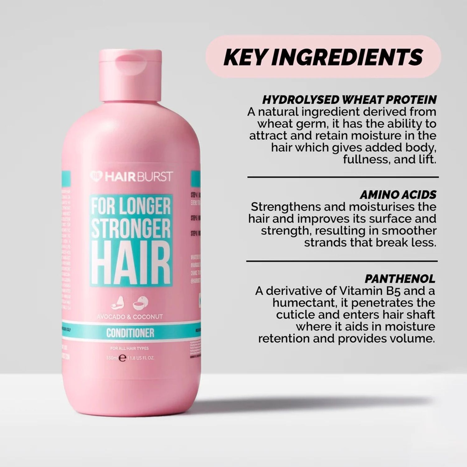 Balsam Hairburst, pentru fortifierea si accelerarea cresterii parului, pentru toate tipurile de par, 350 ml фото продукта View 5 L
