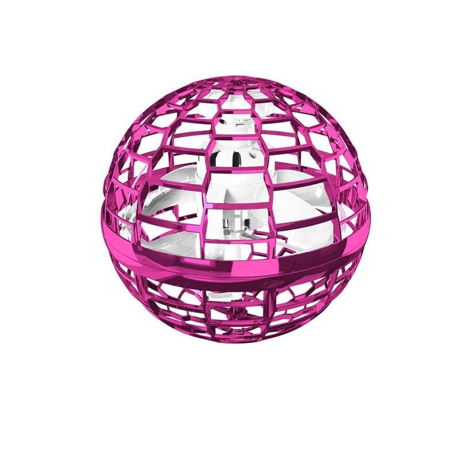 Minge Zburatoare SIKS Cu LED-uri, Tip Drona In Forma De Glob, Incarcare USB, Cu Controller, Roz fotografia produsului
