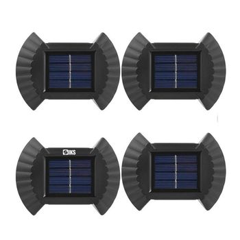Set 4 Lampi Solare SIKS Cu Lumina Bidirectionala Rezistente La Apa, 2 LED SMD, IP65, 200mah , Negru