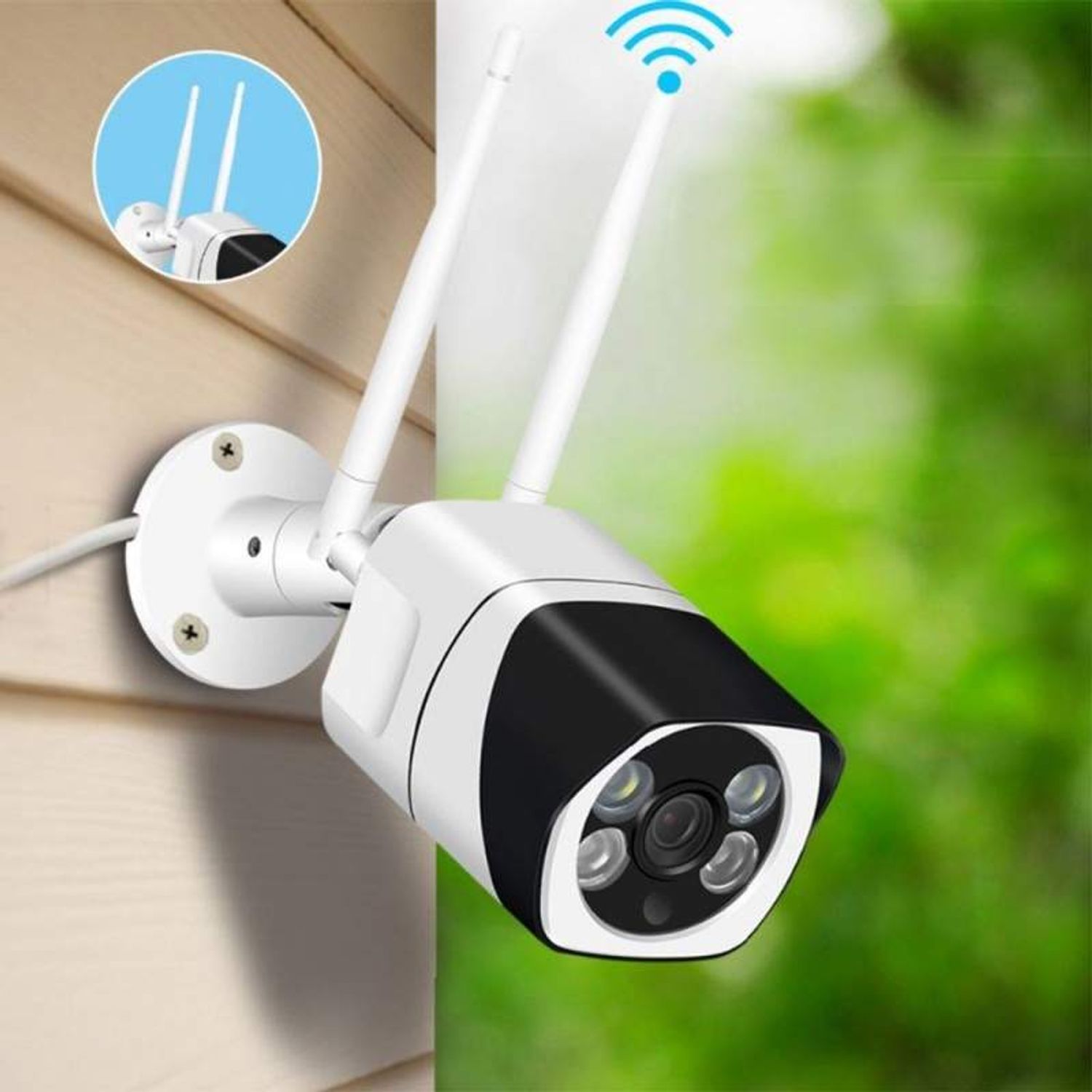 Camera WiFi SIKS, 1080P, Model 5, DC12V, IP66 Waterproof, Night Vision, Microfon Incorporat fotografia produsului View 2 L