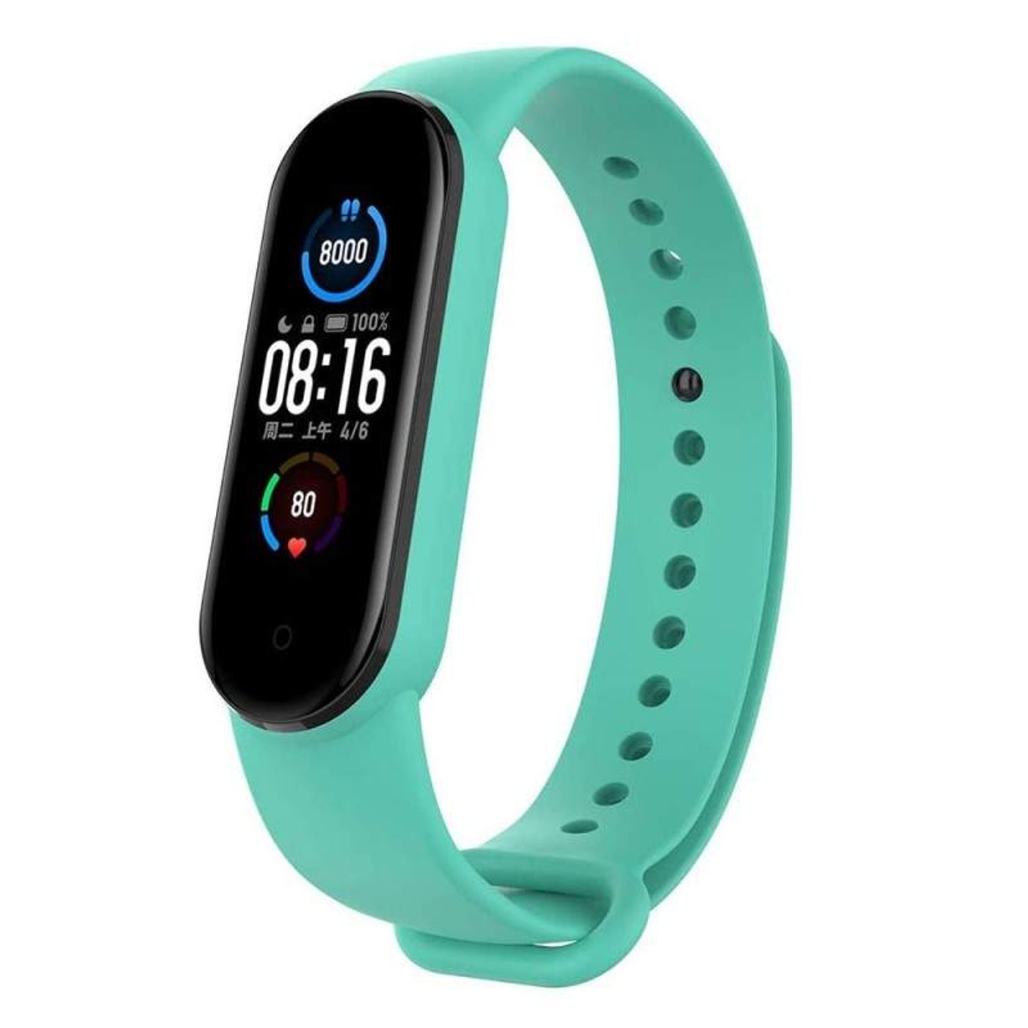 Bratara fitness SIKS&reg; bluetooth, pedometru, notificari, model M5, verde fotografia produsului
