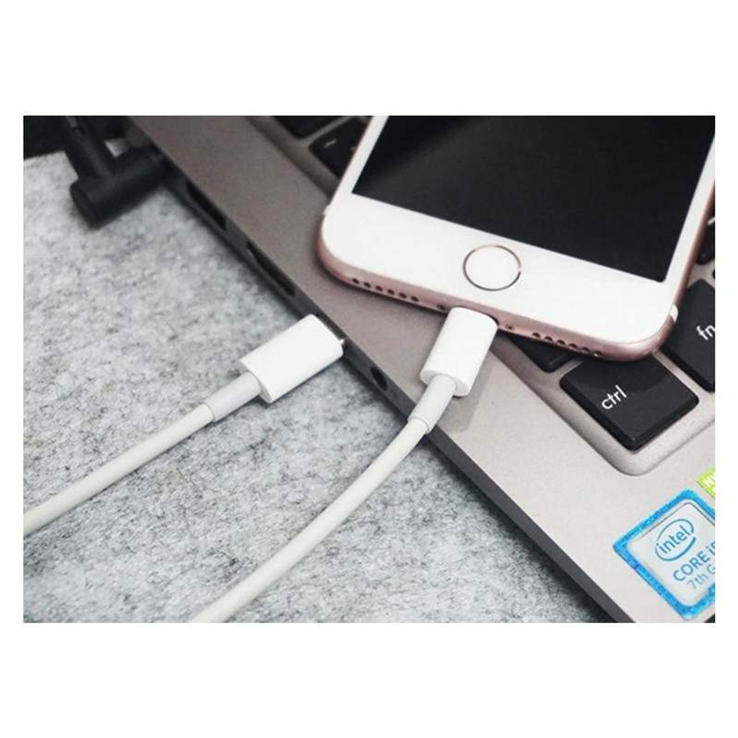 Cablu de incarcare SIKS&reg; Iphone, tip C, 1 m, alb fotografia produsului View 2 L