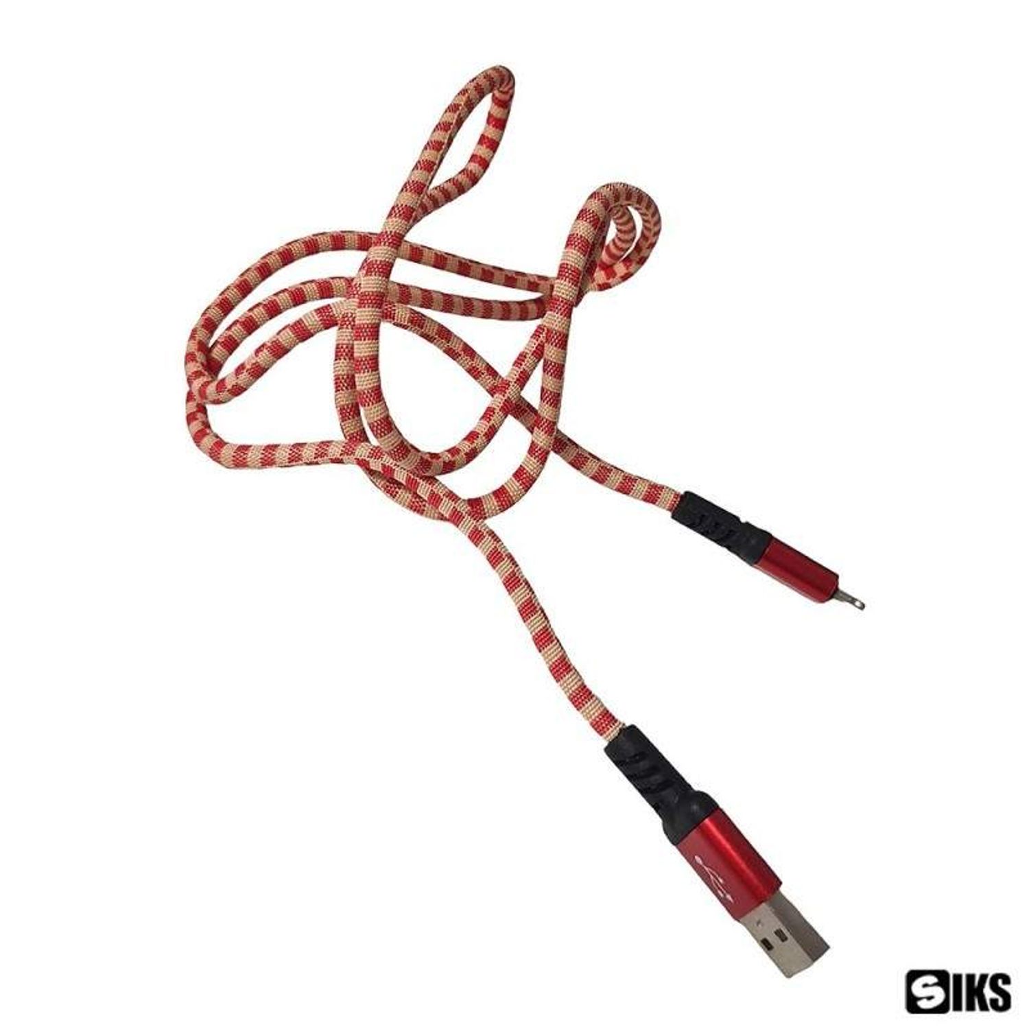 Cablu incarcare Lightning SIKS, incarcare rapida, Rosu fotografia produsului View 2 L