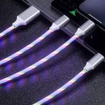 Cablu Incarcare Telefon 3 in 1 SIKS, USB la Micro / Type C / Lightning 1.1m, Gri fotografia produsului View 4 S