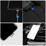 Cablu de incarcare 3in1 SIKS, magnetic, Lightning, Micro-USB, Type-C, Negru fotografia produsului View 3 S