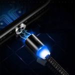 Cablu de incarcare 3in1 SIKS, magnetic, Lightning, Micro-USB, Type-C, Negru fotografia produsului View 4 S
