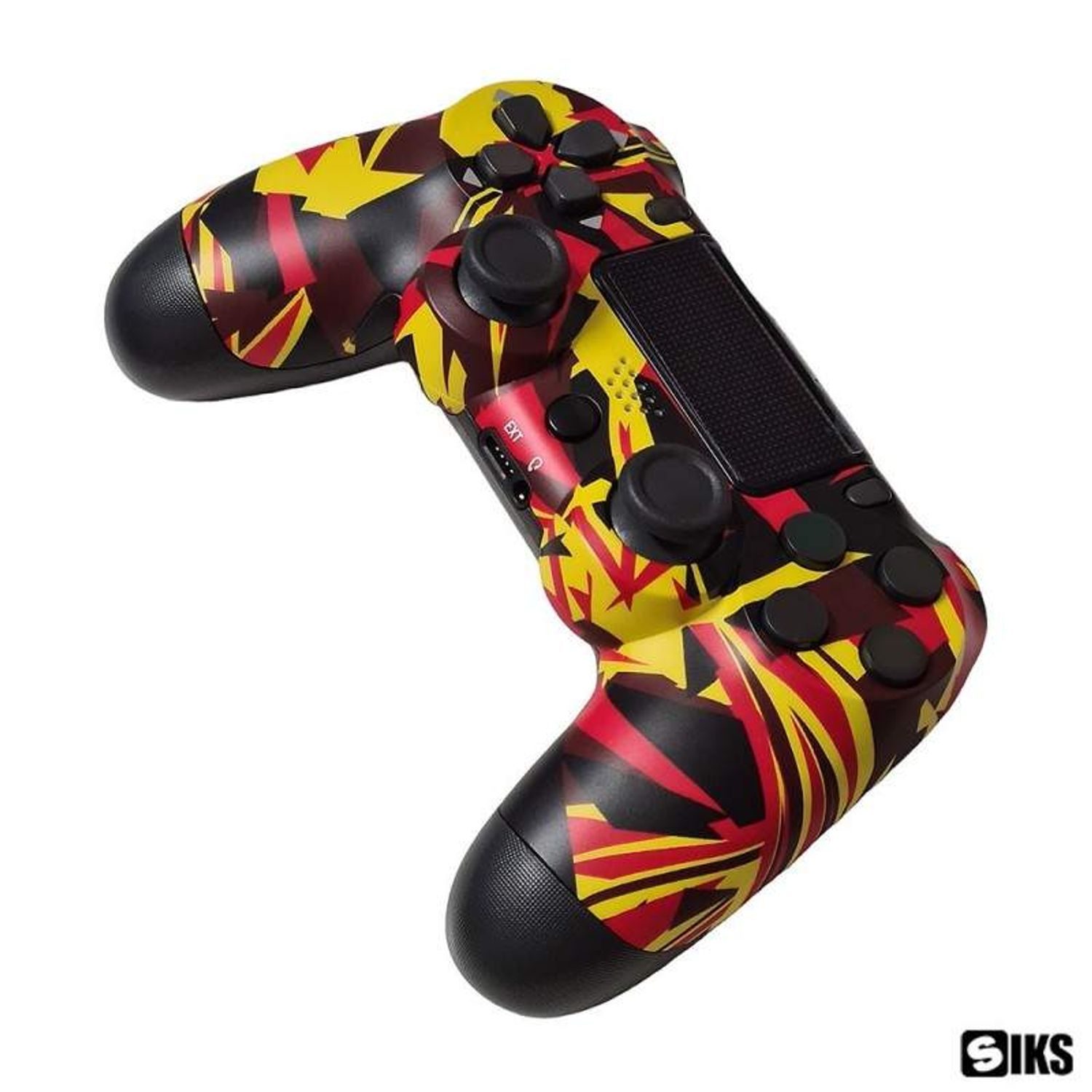 Controller compatibil PS4 SIKS, fara fir, wireless, Incarcare USB, Graffiti Galben, Model 3 fotografia produsului View 2 L