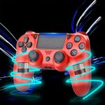 Controller SIKS compatibil PS4, fara fir, wireless, cablu USB, Rosu fotografia produsului View 3 S