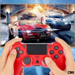 Controller SIKS compatibil PS4, fara fir, wireless, cablu USB, Rosu fotografia produsului View 2 S