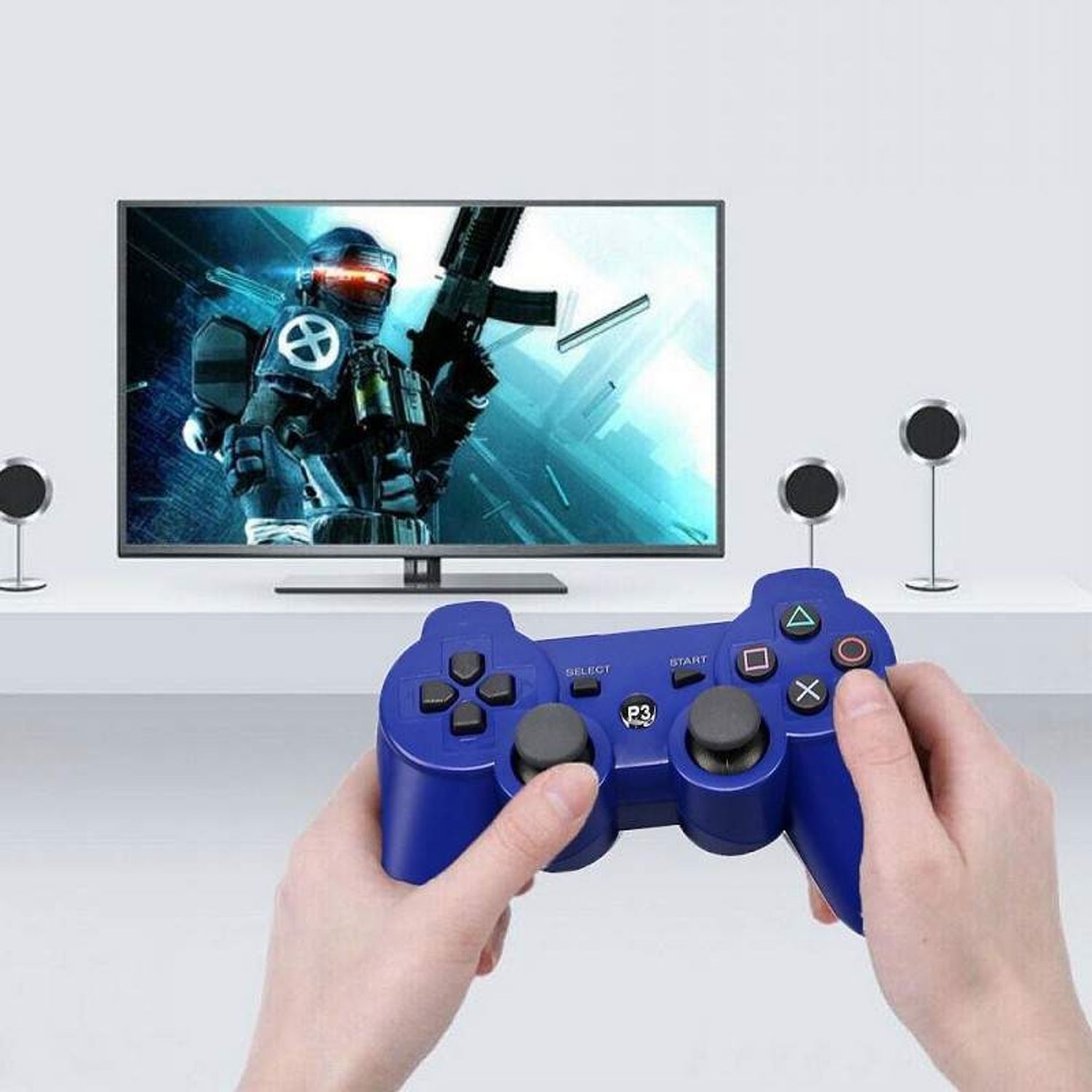 Controler Wireless SIKS PSIII, de Joc, Albastru fotografia produsului View 4 L