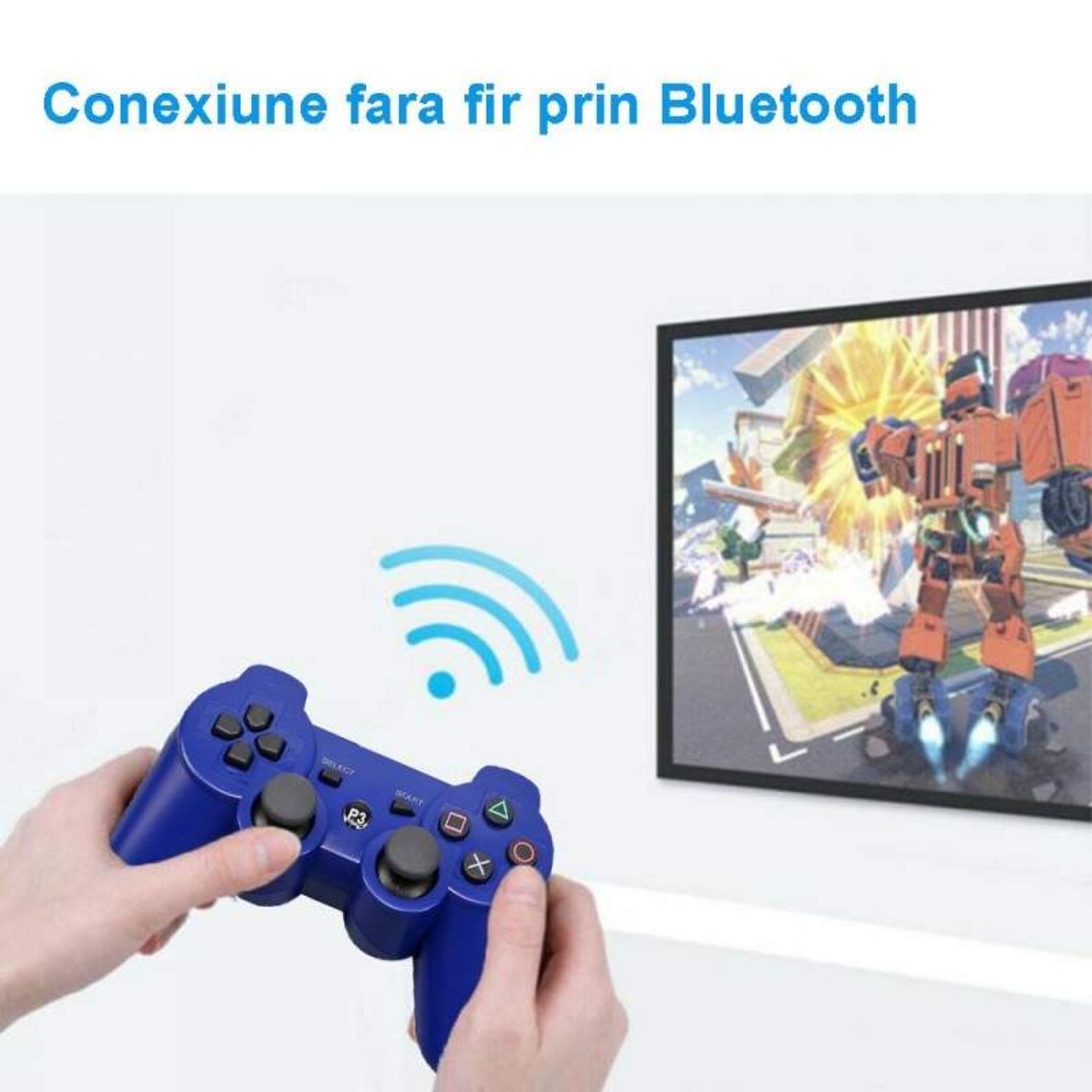 Controler Wireless SIKS PSIII, de Joc, Albastru fotografia produsului View 5 L