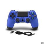Controller SIKS compatibil PS4, fara fir, wireless, cablu USB, Albastru fotografia produsului View 2 S