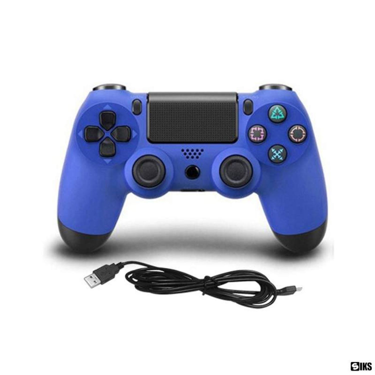 Controller SIKS compatibil PS4, fara fir, wireless, cablu USB, Albastru fotografia produsului View 2 L