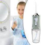 Irigator Oral SIKS Pentru Dus Bucal, 3.5 W, Aparat Portabil Cu 4 Capete Curatare, Silver/Verde Pal fotografia produsului View 4 S