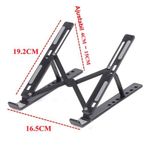 Suport laptop SIKS pliabil, universal, aluminiu rezistent, negru fotografia produsului View 3 S
