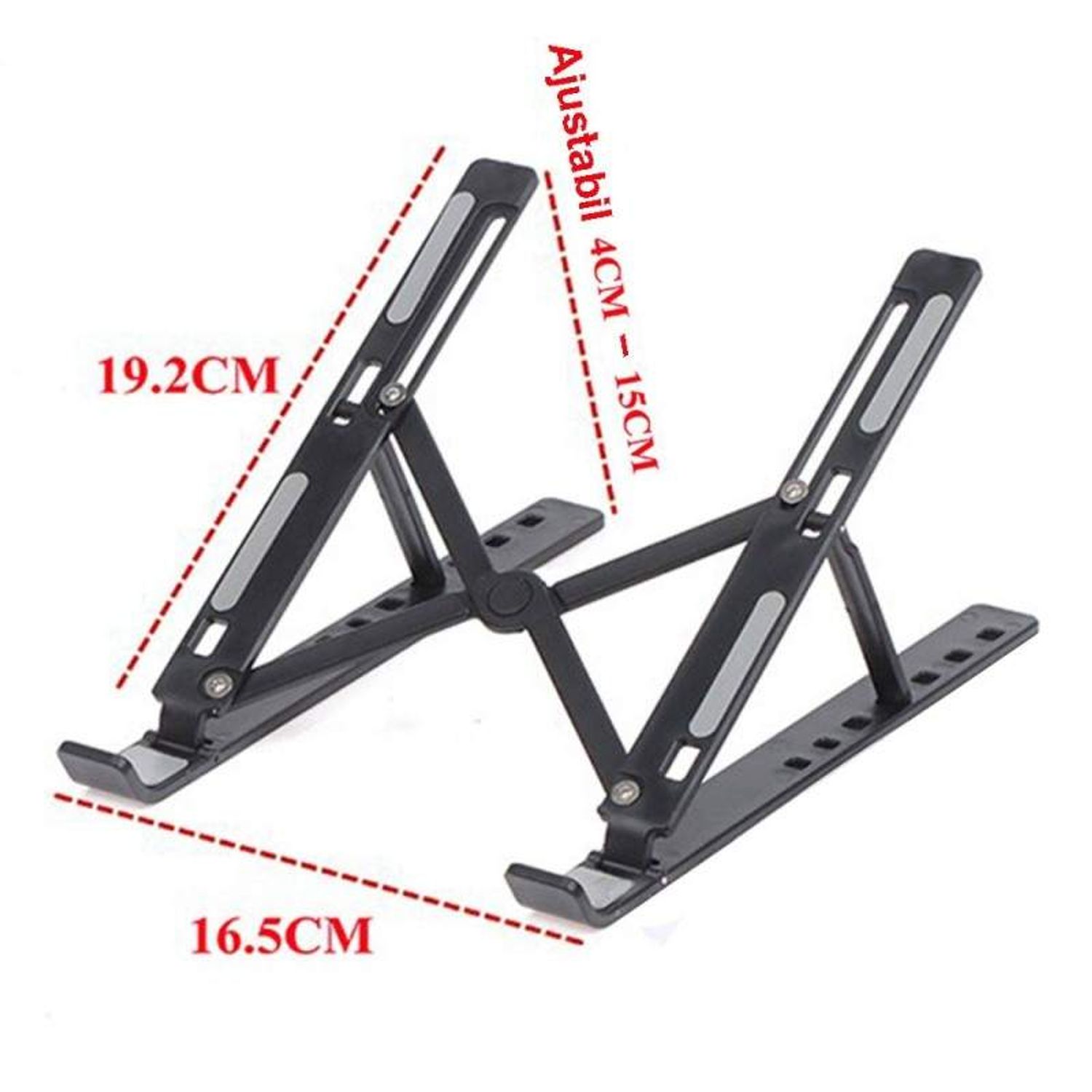 Suport laptop SIKS pliabil, universal, aluminiu rezistent, negru fotografia produsului View 3 L