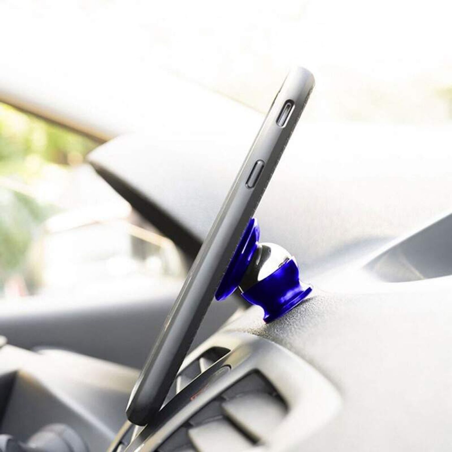 Suport Magnetic Auto SIKS pentru Telefon, Tip Ventuza, Albastru fotografia produsului View 2 L