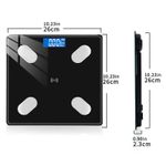 Cantar Smart SIKS, ABJ178 Bluetooth, Negru, Baterii, 0.5-180 Kg fotografia produsului View 6 S