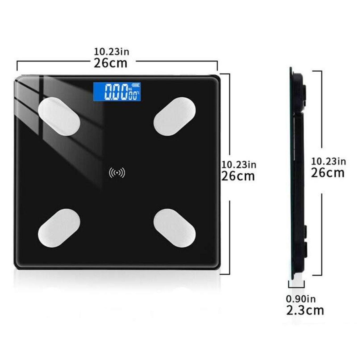 Cantar Smart SIKS, ABJ178 Bluetooth, Negru, Baterii, 0.5-180 Kg fotografia produsului View 6 L