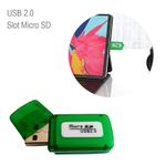 Card Reader SIKS, Micro SD Card, Cititor De Carduri USB 2.0, Verde fotografia produsului View 3 S
